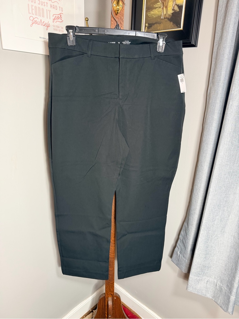 Old Navy Black Pixie Straight Ankle length pants NWT 18